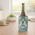 Celestial Unicorns In Turquoise and Gold Wine Chiller Gallery Image 4
