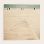 Surf Walk - beach print - surfers - walkway - ocean - sea travel photography Wood Wall Art Gallery Image 1