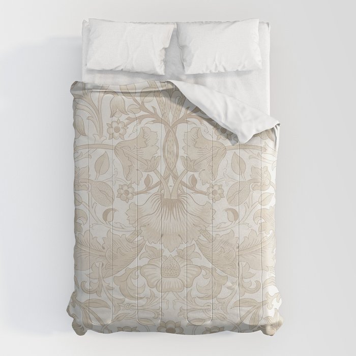 William Morris Vintage Lodden Antique Beige & Ivory Comforter Gallery Image 6