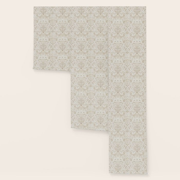 William Morris Vintage Lodden Antique Beige & Ivory Wallpaper Gallery Image 3