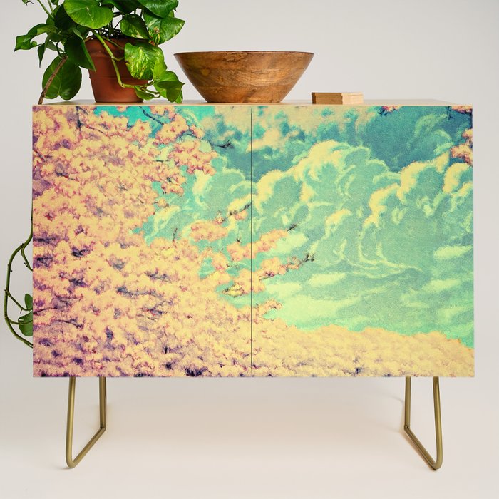  Impending Spring Storm - A Pink Welcome at Yaha - Nature Landscape Credenza Gallery Image 1