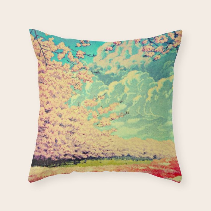  Impending Spring Storm - A Pink Welcome at Yaha - Nature Landscape Throw Pillow Gallery Image 6