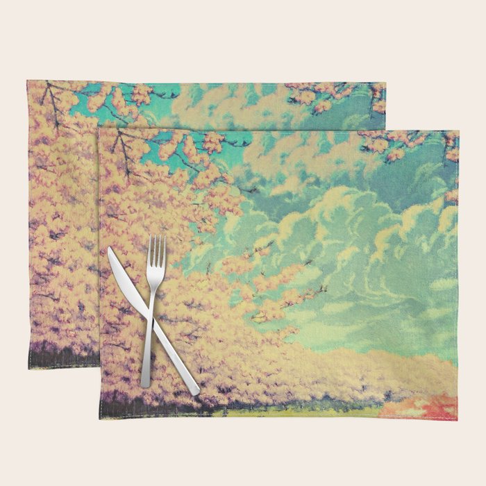  Impending Spring Storm - A Pink Welcome at Yaha - Nature Landscape Placemat Gallery Image 1