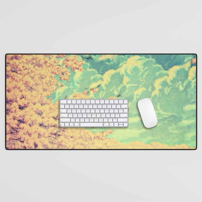  Impending Spring Storm - A Pink Welcome at Yaha - Nature Landscape Desk Mat Gallery Image 1