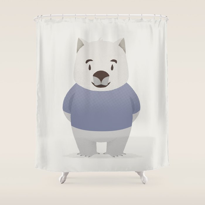 Kiddie Wombat Shower Curtain Gallery Image 1