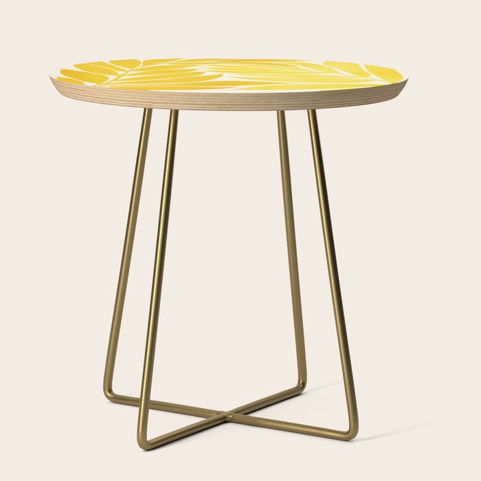 Mid Mod Vines in Yellow Side Table Gallery Image 1