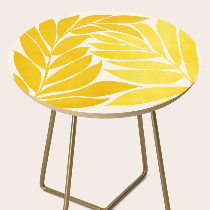 Mid Mod Vines in Yellow Side Table Gallery Image 2