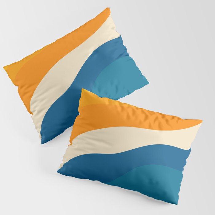 Minimalist abstract waves Pillow Sham Gallery Image 1