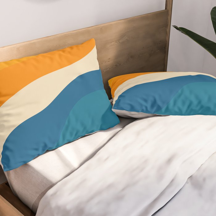 Minimalist abstract waves Pillow Sham Gallery Image 2