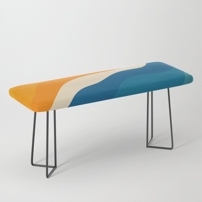 Minimalist abstract waves Bench Gallery Image 1