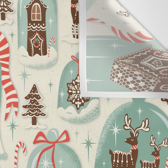 Gingerbread Village Cream Wall Tapestry Gallery Image 3