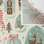 Gingerbread Village Cream Wall Tapestry Gallery Image 3