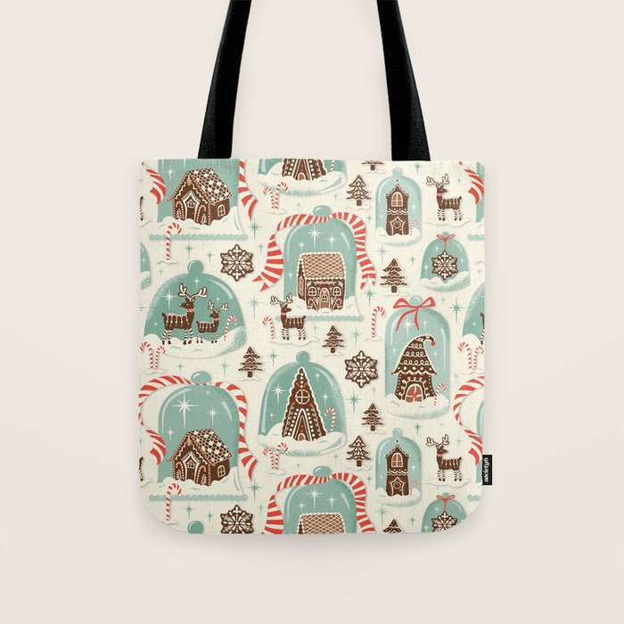 Gingerbread Village Cream Tote Bag Gallery Image 1