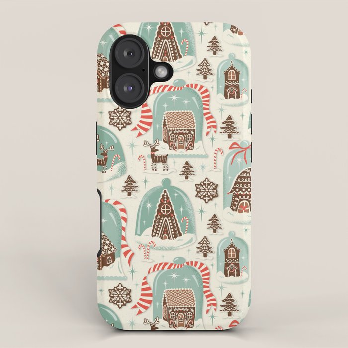 Gingerbread Village Cream iPhone Case Gallery Image 1
