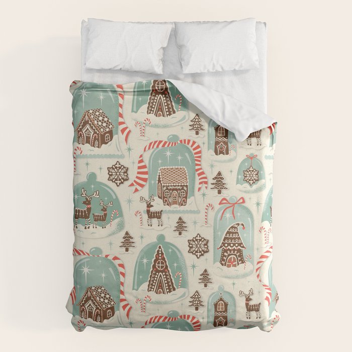 Gingerbread Village Cream Duvet Cover Gallery Image 6