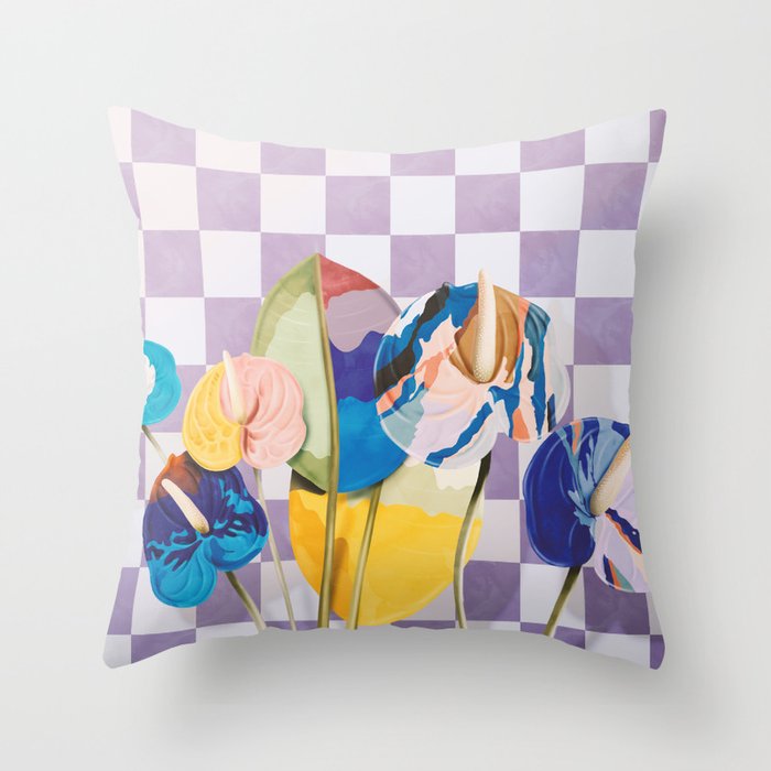 Modern artistic flowery tropical II Throw Pillow Gallery Image 6