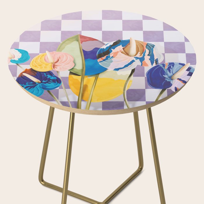 Modern artistic flowery tropical II Side Table Gallery Image 2