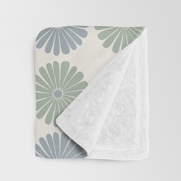 Retro Summer Daisies II Throw Blanket Gallery Image 3