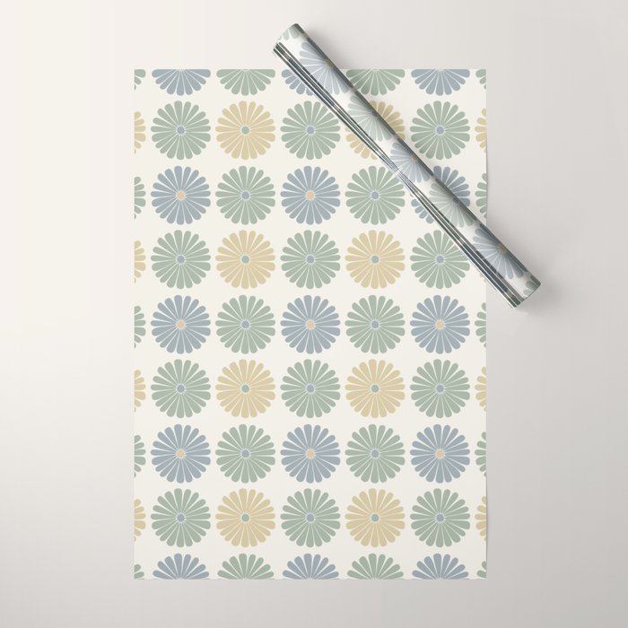 Retro Summer Daisies II Wrapping Paper Gallery Image 1
