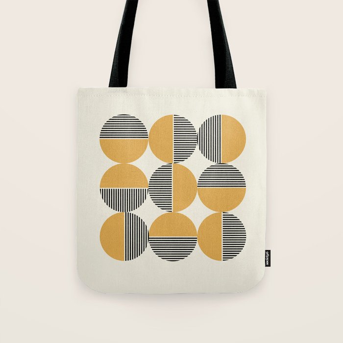 Circle pattern mid-century style Tote Bag Gallery Image 1