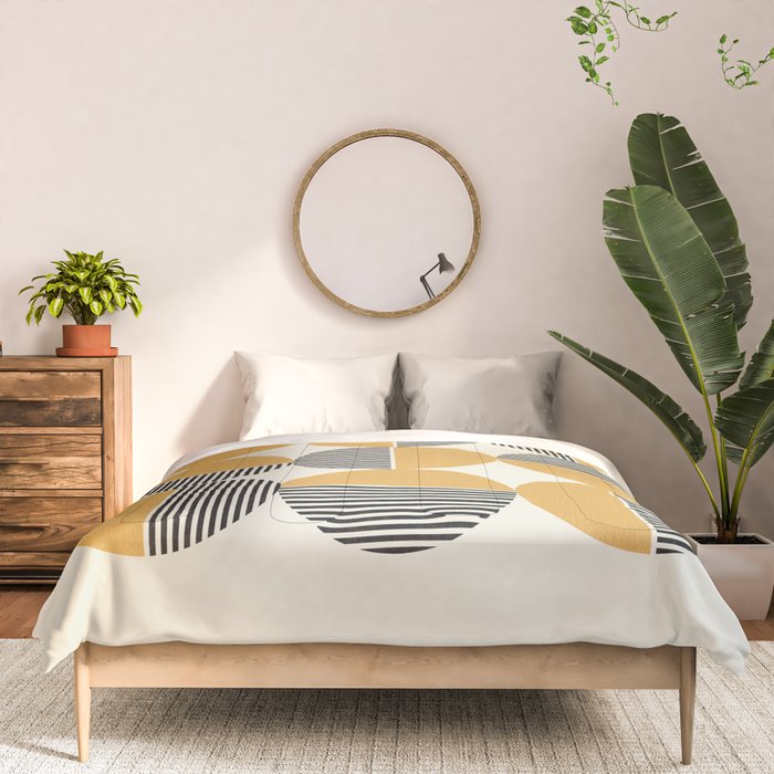 Circle pattern mid-century style Comforter Gallery Image 3