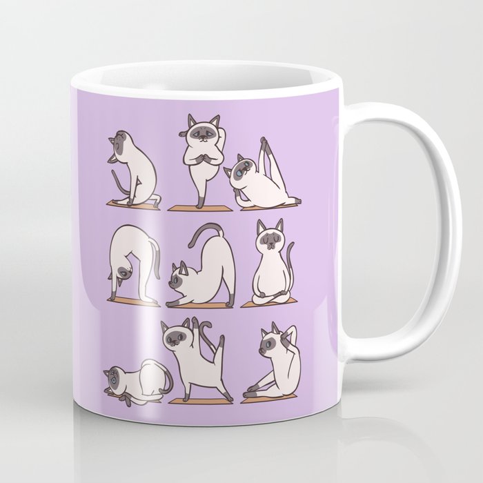 Siamese Cat Yoga Coffee Mug Gallery Image 1