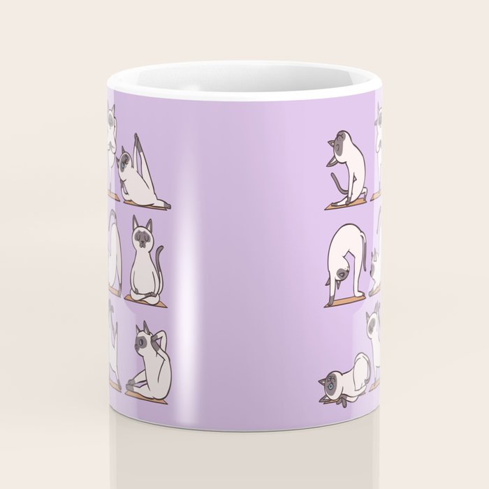 Siamese Cat Yoga Coffee Mug Gallery Image 4