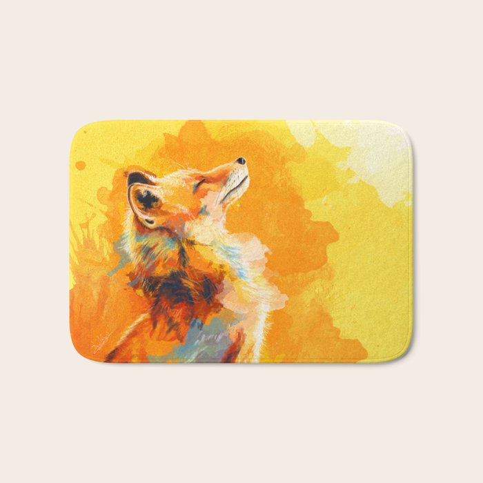 Blissful Light - Fox portrait Bath Mat