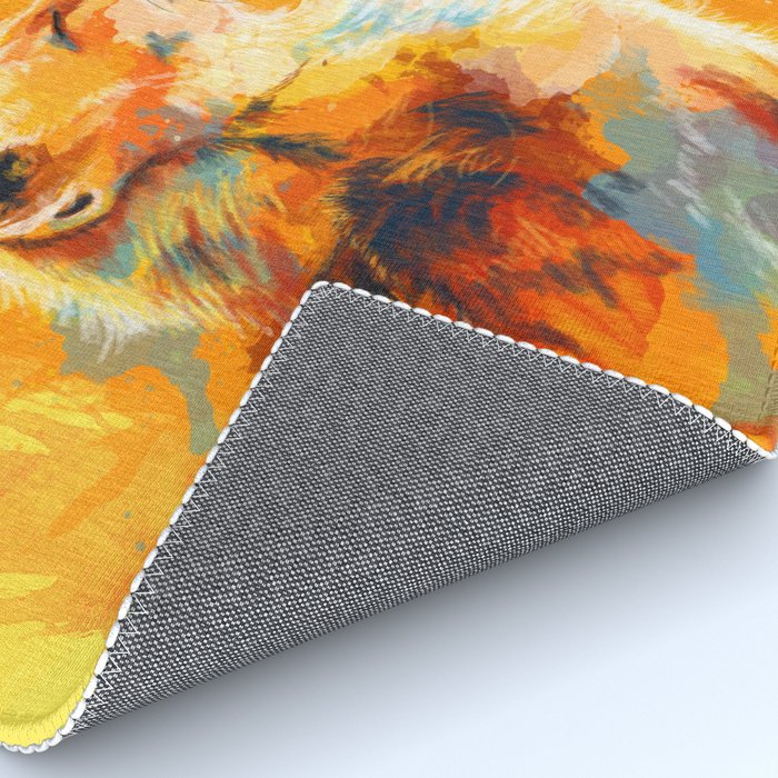 Blissful Light - Fox portrait Rug Gallery Image 4