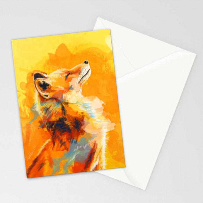 Blissful Light - Fox portrait Stationery Card Gallery Image 2