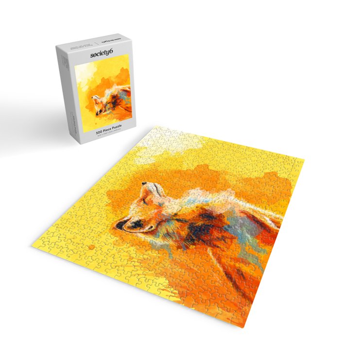 Blissful Light - Fox portrait Jigsaw Puzzle Gallery Image 2