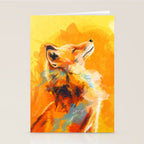 Blissful Light - Fox portrait Stationery Card Gallery Image 2