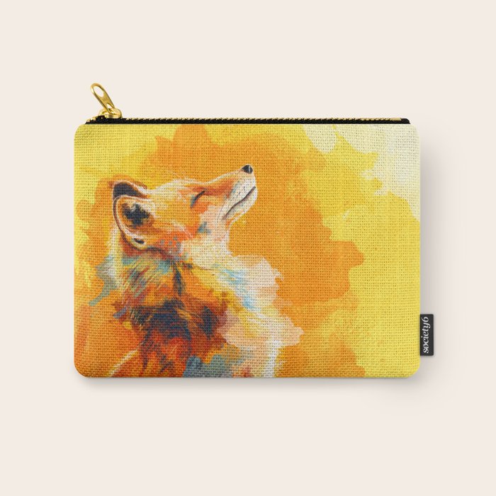Blissful Light - Fox portrait Carry All Pouch Gallery Image 1