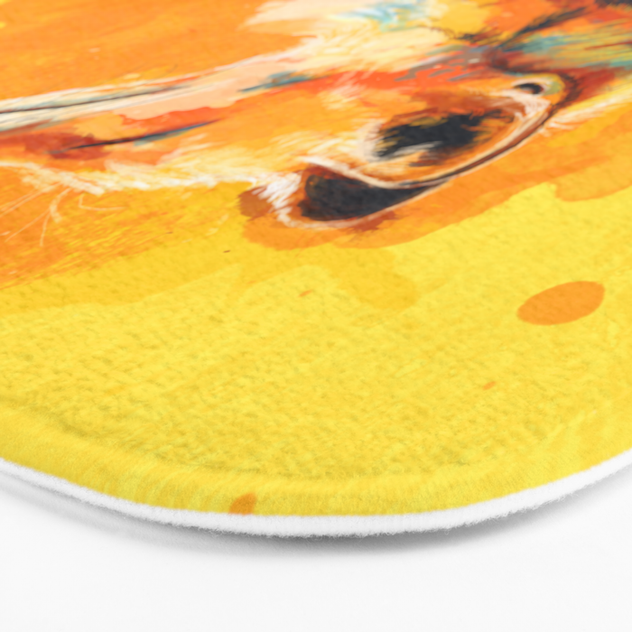 Blissful Light - Fox portrait Bath Mat Gallery Image 3