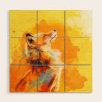 Blissful Light - Fox portrait Wood Wall Art Gallery Image 1