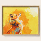 Blissful Light - Fox portrait Serving Tray Gallery Image 1