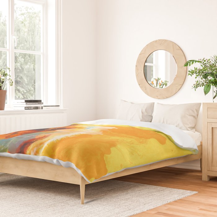 Blissful Light - Fox portrait Duvet Cover Gallery Image 2