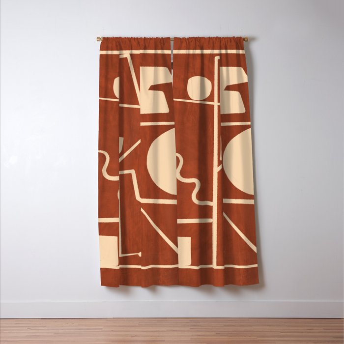 Modern Abstract Minimal Shapes 39/6 Window Curtain Gallery Image 3