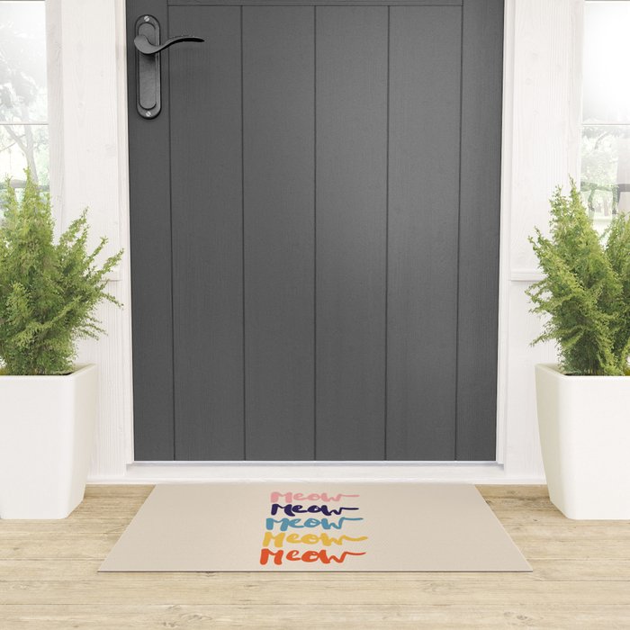 Meow Meow says the cat - typography Welcome Mat Gallery Image 3