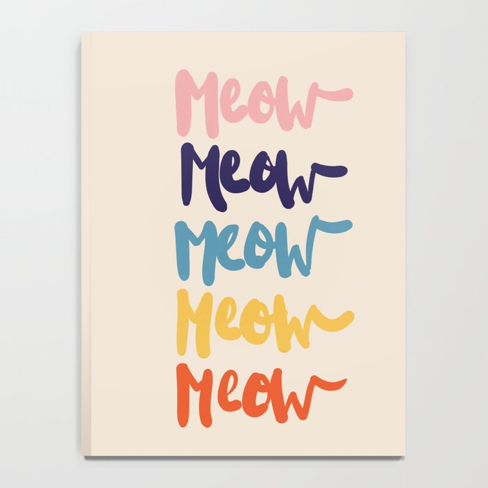 Meow Meow says the cat - typography Notebook Gallery Image 4