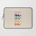 Meow Meow says the cat - typography Laptop Sleeve Gallery Image 1