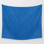Lines (Sapphire Blue) Wall Tapestry Gallery Image 4