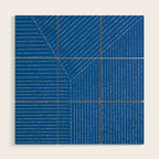 Lines (Sapphire Blue) Wood Wall Art Gallery Image 1