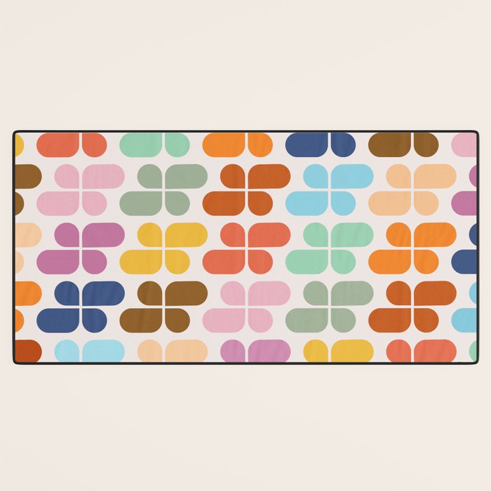 Retro Shapes Geometry Pattern Desk Mat Gallery Image 3