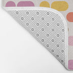 Retro Shapes Geometry Pattern Bath Mat Gallery Image 2