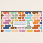 Retro Shapes Geometry Pattern Desk Mat Gallery Image 1