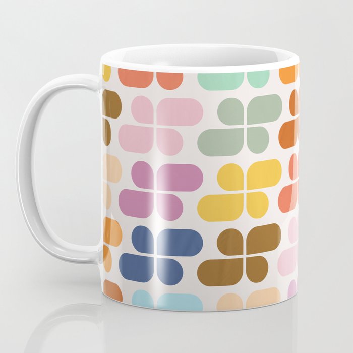 Retro Shapes Geometry Pattern Coffee Mug Gallery Image 3