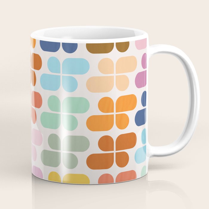 Retro Shapes Geometry Pattern Coffee Mug Gallery Image 1