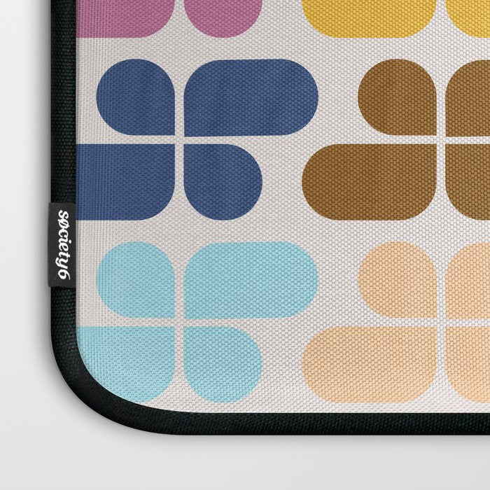 Retro Shapes Geometry Pattern Laptop Sleeve Gallery Image 3
