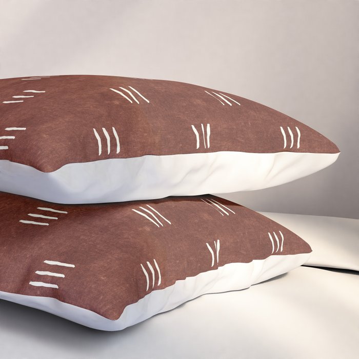 triple dash - rust Pillow Sham Gallery Image 3